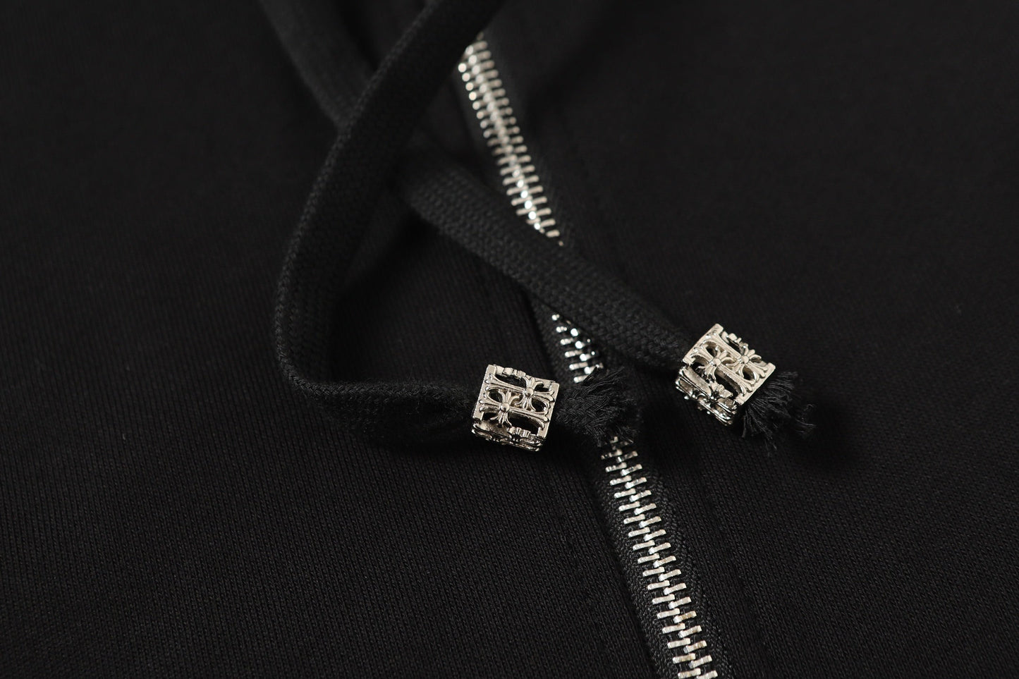 Colorful Rhinestone Hoodie - Black Gothic Street Sweatshirt 2608