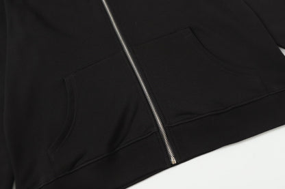 Colorful Rhinestone Hoodie - Black Gothic Street Sweatshirt 2608