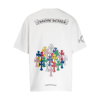 Multi-Design Gothic Cross & Horseshoe Graphic T-Shirts (Black/White)