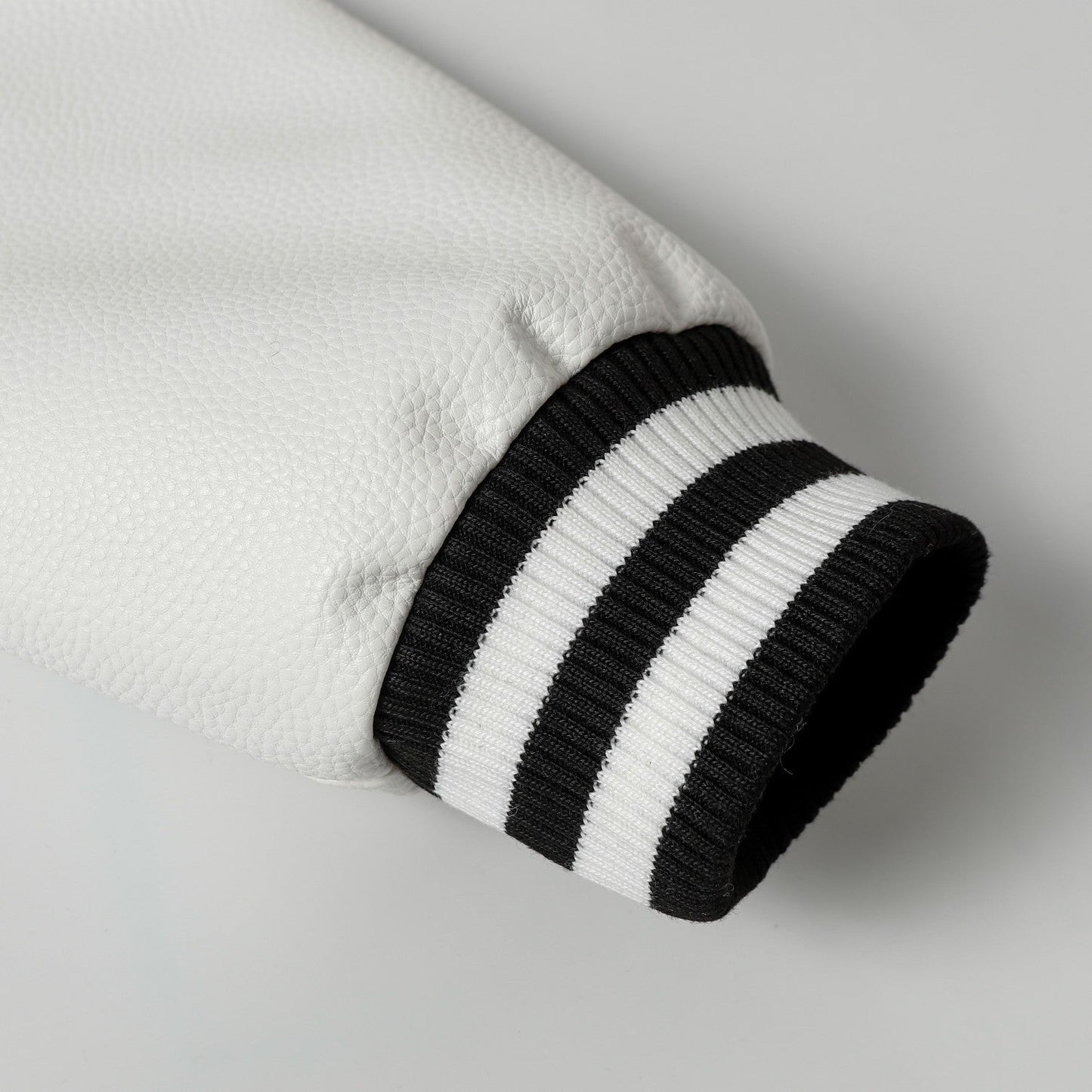 Layered Cross Varsity Jacket - Black White Street Style Outerwear 2208