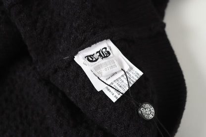 Gothic Cross Knit Cardigan - Black Grey Streetwear Jacket 904