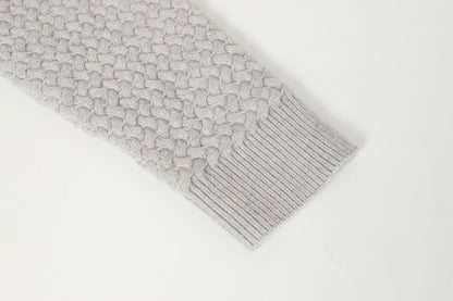 Gothic Cross Knit Cardigan - Black Grey Streetwear Jacket 904