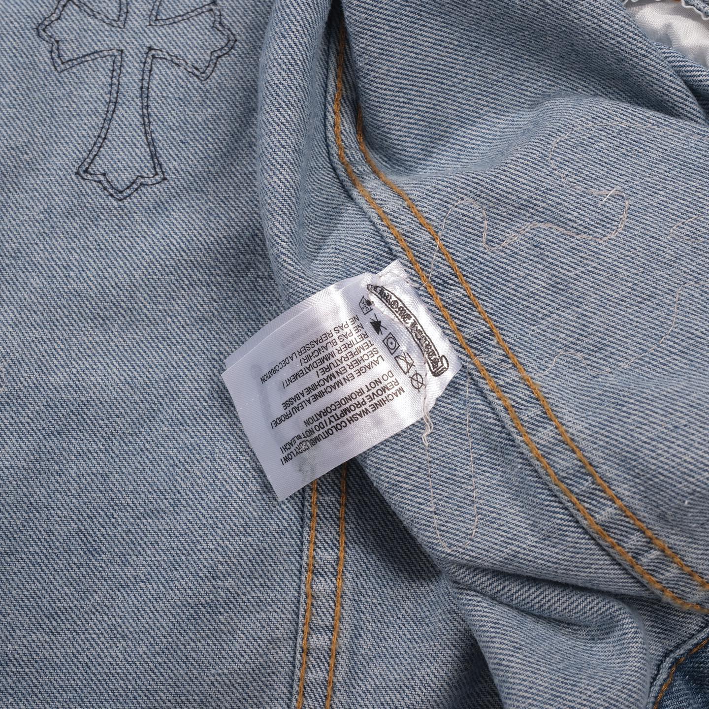 Patchwork Denim Jacket - Vintage Blue Gothic Street Jacket 0789