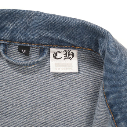 Patchwork Denim Jacket - Vintage Blue Gothic Street Jacket 0789